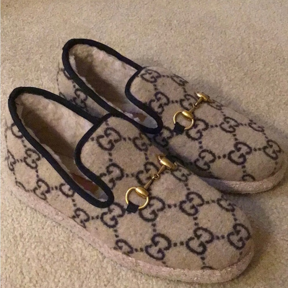 Wool and Shearling Espadrilles with Logos